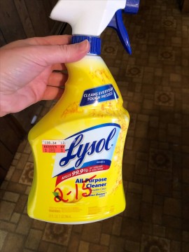 empty  cleaning  liquid bottle