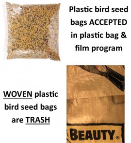 plastic bird seed bags